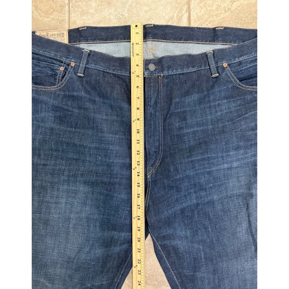 Polo Ralph Lauren Mens Big & Tall 50B x 32 Dark Wash Indigo Denim‎ Jeans